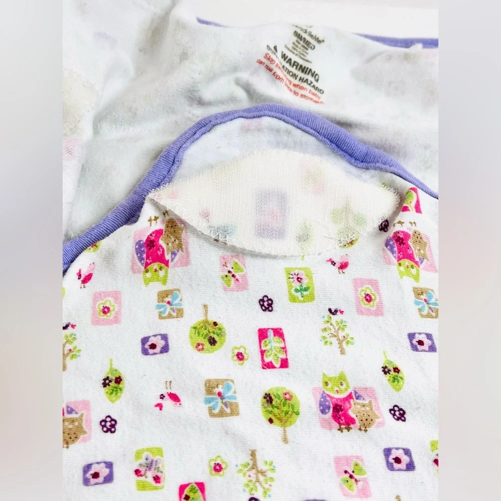 SwaddleMe Cotton Swaddle Wrap Sack Woodland Owl Print 0-3M Baby Sleep